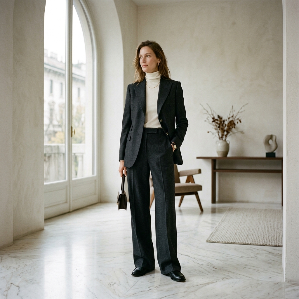 Conjunto de alfaiataria Difatto — blazer e calça de lã